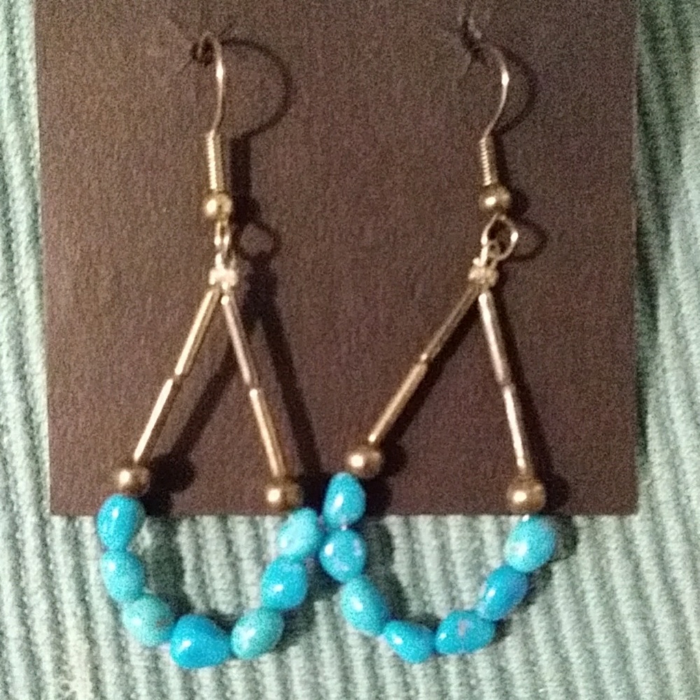 Earrings Boutique Tourquise Hoop SSterling Silver